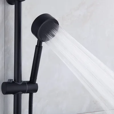 Produktbild von 304 edelstahl duschdüse druckbad haushaltsdusche regen einzelkopf set druckbeaufschlagter schwarzer duschkopf