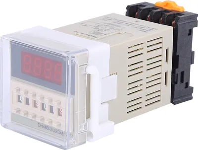 Zdjęcie produktu dla 110 V AC DH48S S 0,1 s ~ 99 h Kontrola cyklu Wyświetlacz cyfrowy Przekaźnik czasowy z podstawą