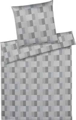 Produktbild von elegante Mako-Satin-Bettwäsche-Garnitur Muriel Farbe weiss Größe 140x220+70x90cm