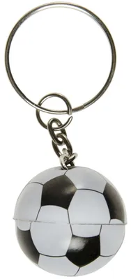 Produktbild von Duckiez Schlüsselanhänger Fußball, Metall – 48 Stück