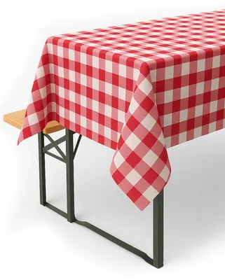 Obrázok produktu pre Omgoods - Obdĺžnikový obrus do jedálne, 250 x 110 cm, červeno-biely, bavlnený