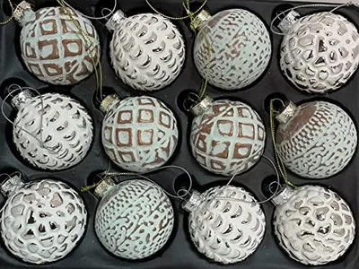 Weihnachtskugeln aus Glas, 6 cm, 12er-Set, Luxus-Dekoration
