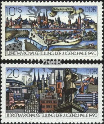 Produktbild von Briefmarken DDR 1990 Mi 3338-3339 (kompl.Ausg.) postfrisch Briefmarkenausstellung der Jugend