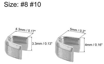 Produktbild von 40 Stš¹ck Rei?verschluss Stopper Schieberhalter #8 #10 U Form Stopper Reissverschluss Zipper Ersatz fš¹r Taschen M?ntel Jacken Geschlossene Zipper, Silberton (je Gr??e 20 Stš¹ck)
