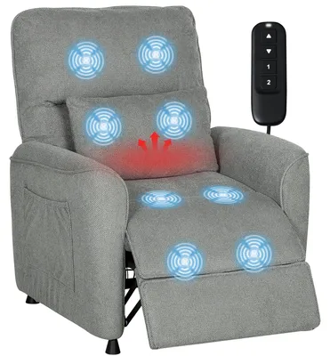 Produktbild von HOMCOM Relaxsessel Elektrisch mit Liegefunktion Heizung Vibrationsmassage