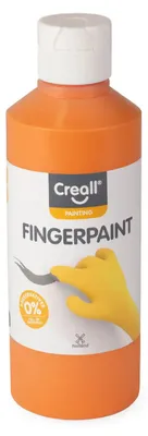 Image de Peinture au doigt Creall sans conservateurs, orange - 250 ml