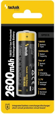 Image de Technik TR1826 batterie rechargeable 18650 TR1826 2600 mAh 3,7 V B1