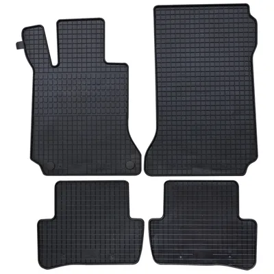 Produktbild von für Mercedes C-Klasse ab 03/2007-02/2014 Passform PETEX Gummimatten 4-teilig schwarz Allwettermatten Gummifußmatten