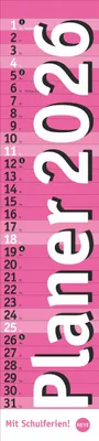 Produktbild von Langplaner, pink 2026: Praktischer Streifenkalender mit viel Platz für Termine. Eine Organisationshilfe mit Fokus auf das Wesentliche. Wandkalender ..
