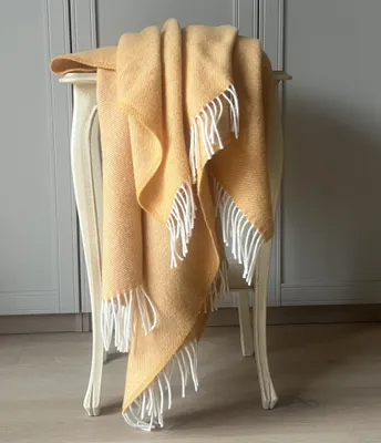 Produktbild von Wolldecke 140 x 200 cm, 100 % Neuseelandwolle, Amber Gold