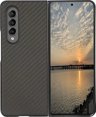 Produktbild von Mobigear Race  Samsung Galaxy Z Fold 3 Hülle Flexibles TPU Backcover - Schwarz