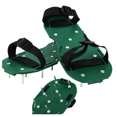 Produktbild von Asato Rasenlüfter für Garten – Metallspikes 3,5 cm – 2 Aufsätze für Schuhe – Universalgröße