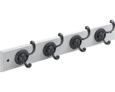 Produktbild von Hettich Garderobenleiste 4 Haken 50,0 x 8,0 x 9,6 cm weiß