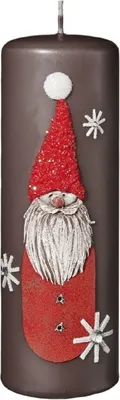 Produktbild von Weihnachtskerze Santa Claus 18 x 6 cm