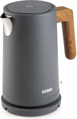 Zdjęcie produktu dla Czajnik Elektryczny DOMO DO9268WK, 2200 W, 1.7 L, Podstawa 360°, Czarny Drewno