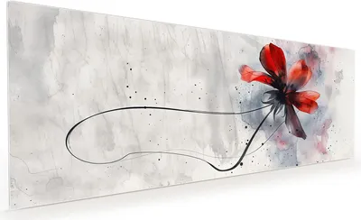 Produktbild von Küchenrückwand Spritzschutz Glas mit Motiv Abstrakte Blüte 40 x 40 cm