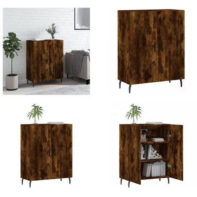 Zdjęcie produktu dla vidaXL Kredens dąb wędzony 69,5x34x90 cm materiał drewnopochodny - Kredens - Kredensy - Szafka - Szafka do przechowywania