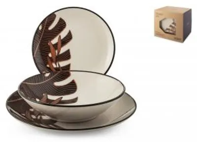 Immagine prodotto di H&H Servizio Tavola 18 Pezzi Calathea In Stoneware