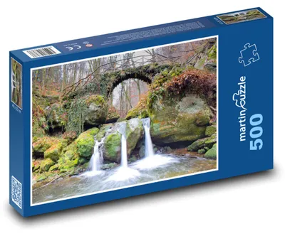 Obrázek produktu pro Puzzle 500 Lesní most nad řekou - martinpuzzle