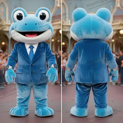 Produktbild von Himmelblauer MASTICOT Samt-Frosch-Maskottchen