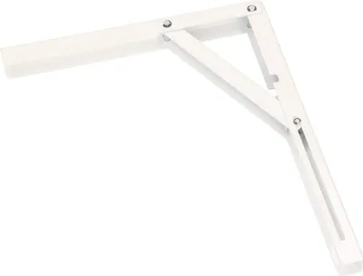 Obrázek produktu pro KOTARBAU® Sklopný držák 200 x 165 mm Bílý ocelový držák Nástěnný držák Úhlová police Nerezová ocel Držák osové police Úhlový držák police Držák pro těžká vozidla