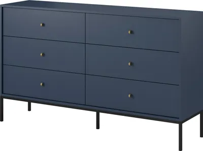 Obrázok produktu pre Minio, komoda "MINIMAL", 154 cm, so zásuvkami, tmavomodrá farba