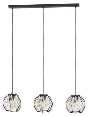 Image de Eglo Pendelleuchte Hängelampe Waverton Schwarz/Weiß 92cm max. 3 x 40W E27