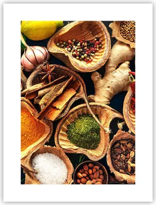 Produktbild von Poster - Poster ohne Rahmen - Küche Essen Kräuter Gewürze - 30x40 cm - Wand Bild - Wanddeko - Wandbilder - Kunstposter - Wandposter - Bilder - Kunstdruck - Wanddekoration - Wandbild - P2XPA30x40-2844