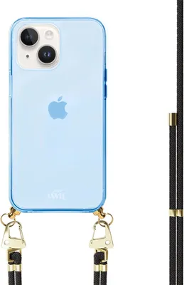 Produktbild von Black & Gold Cord Hülle Blue  - Kompatibel mit iPhone 15