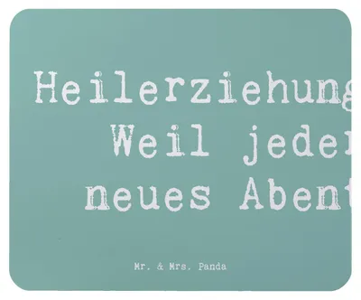 Produktbild von Mr. & Mrs. Panda Mousepad Spruch Heilerziehungspflegerin Abenteuer - Meeresbrise - Geschenk, Mauspad, Berufsprodukte, Fürsorge, Berufsliebe, Einfühlungsvermögen, Beruf