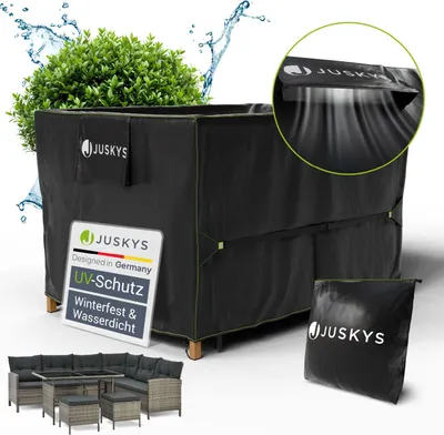 Produktbild von Juskys Gartenmöbel Abdeckplane CoverSafe Pro 120x90x75 cm - wasserdicht, UV-Schutz mit Lüftungsschlitz