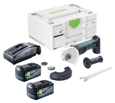 Produktbild von Festool AGC 18-125 EB-Basic Akku Winkelschleifer 18 V 125 mm Brushless + 2x Akku 5,0 Ah + Ladegerät + Systainer