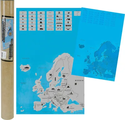 Obrázek produktu pro Stírací mapa Evropy MT7722, 45x70cm