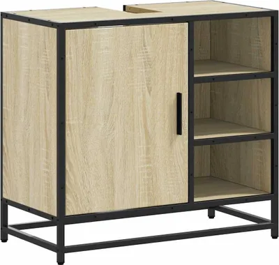 Zdjęcie produktu dla VidaXL 849285, Dąb, Metal, Drewno, 60 kg, 650 mm, 330 mm, 600 mm