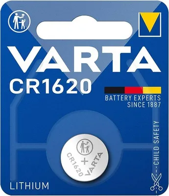 Produktbild von Varta Lithium CR1620 coin cell battery 3V in blister