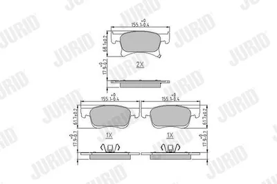Produktbild von JURID Bremsbeläge Satz Vorne für OPEL Corsa E Schrägheck (X15) 573657J