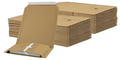 1 Pack Kartonagen Buchverpackung 245x165x20-70 braun 100 Stück