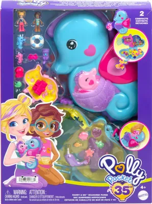 Produktbild von Mattel HWP03 - Polly Pocket Daddy and Me Seepferdchenschatulle