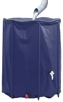 Produktbild von Wassertank, 1350L Kapazität, faltbarer Wasserhahn, Blau