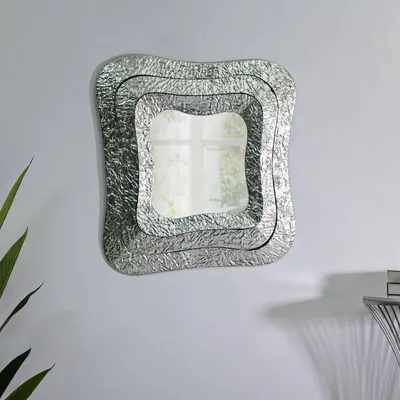 Produktbild von Dmora Spiegel Jari 74x79h cm Silber Strukturglas