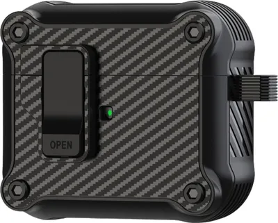 Produktbild von Mobigear Racing Clip  Apple AirPods 3 Hardcase Hülle - Schwarz