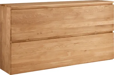 Produktbild von Schuhschrank Eiche massiv geölt SALACH-64 mit 2 Klappen, hängend, B/H/T: ca. 160/84/35 cm