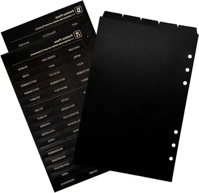Image de Carnet A5 avec intercalaires noirs et index