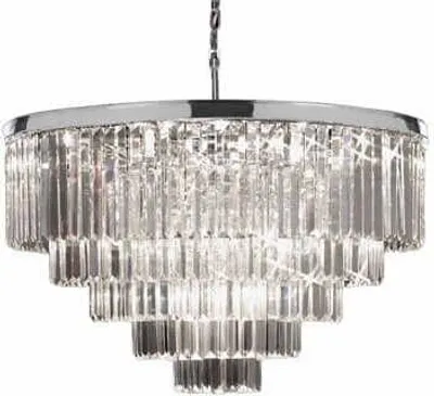 Zdjęcie produktu dla Hereford Fall XL Chrome - żyrandol kryształowy 80cm chrom