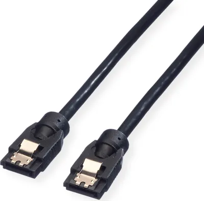 Zdjęcie produktu dla ROLINE 11.03.1552, 0,5 m, SATA III, SATA 7-pin, SATA 7-pin, Męska/Męska, Czarny, Czarny