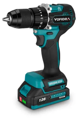 Produktbild von Akku Schlagbohrschrauber - 18V bürstenloser Motor - 13 mm Bohrfutter - 35+3 Drehmomentstufen - 2 Gänge 2000 U/min - mit 2 Akkus