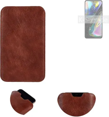 Produktbild von K-S-Trade Schutzhülle Handyhülle kompatibel mit Motorola Moto G82 Handytasche Kunstleder Sleeve in braun