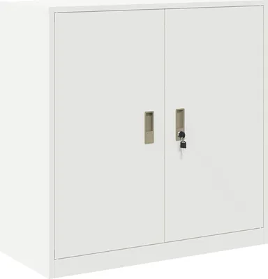 Produktbild von vidaXL Aufbewahrungsschrank Weiß 90 x 40 x 90 cm Kaltgewalzter Stahl