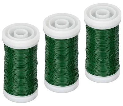 Produktbild von ECENCE Blumendraht 3x in der Farbe Grün Bindedraht je Rolle 60m
