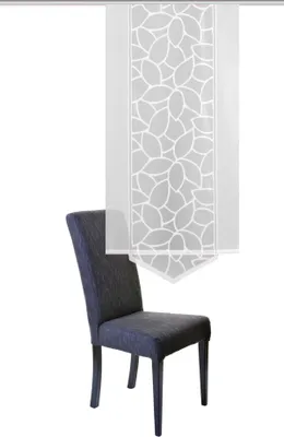 Produktbild von Home Wohnideen Schiebevorhang Jacquard Blätter 145 x 57 cm Weiss